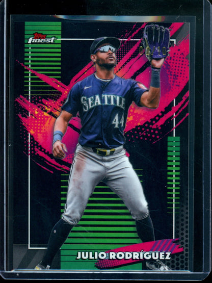 2026 Topps Finest Julio Rodriguez Black Refractor Rare /10 Mariners
