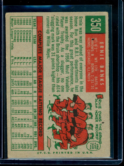 1959 Topps Ernie Banks #350 Cubs (A)
