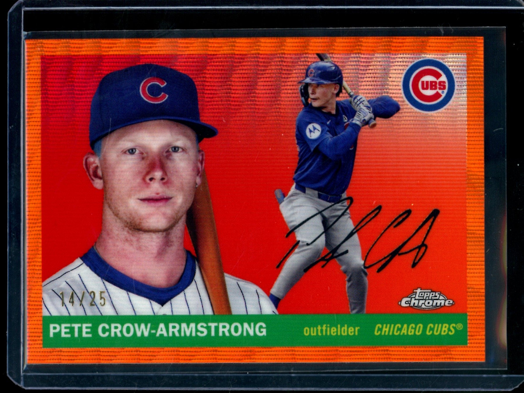 2025 Topps Platinum Pete Crow-Armstrong Orange Wave Refractor /25 Cubs