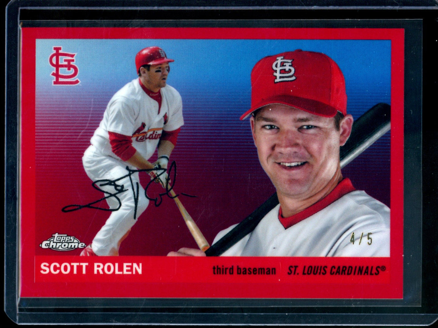 2025 Topps Platinum Scott Rolen Red Refractor /5 Cardinals