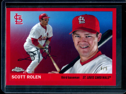2025 Topps Platinum Scott Rolen Red Refractor /5 Cardinals
