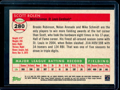 2025 Topps Platinum Scott Rolen Red Refractor /5 Cardinals