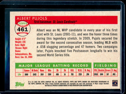 2025 Topps Platinum Albert Pujols Rose Gold Refractor /75 Cardinals