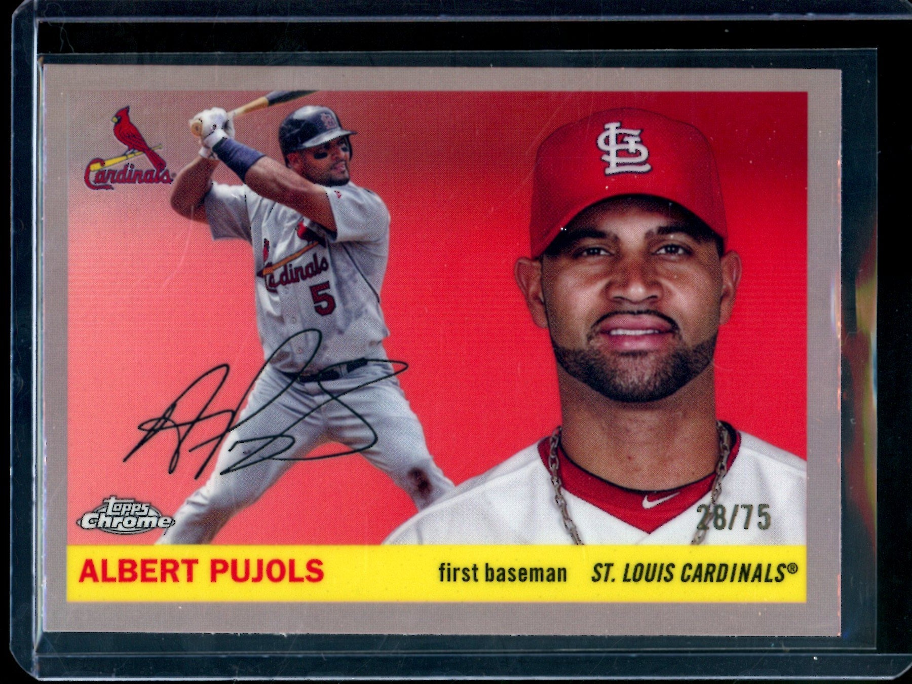 2025 Topps Platinum Albert Pujols Rose Gold Refractor /75 Cardinals