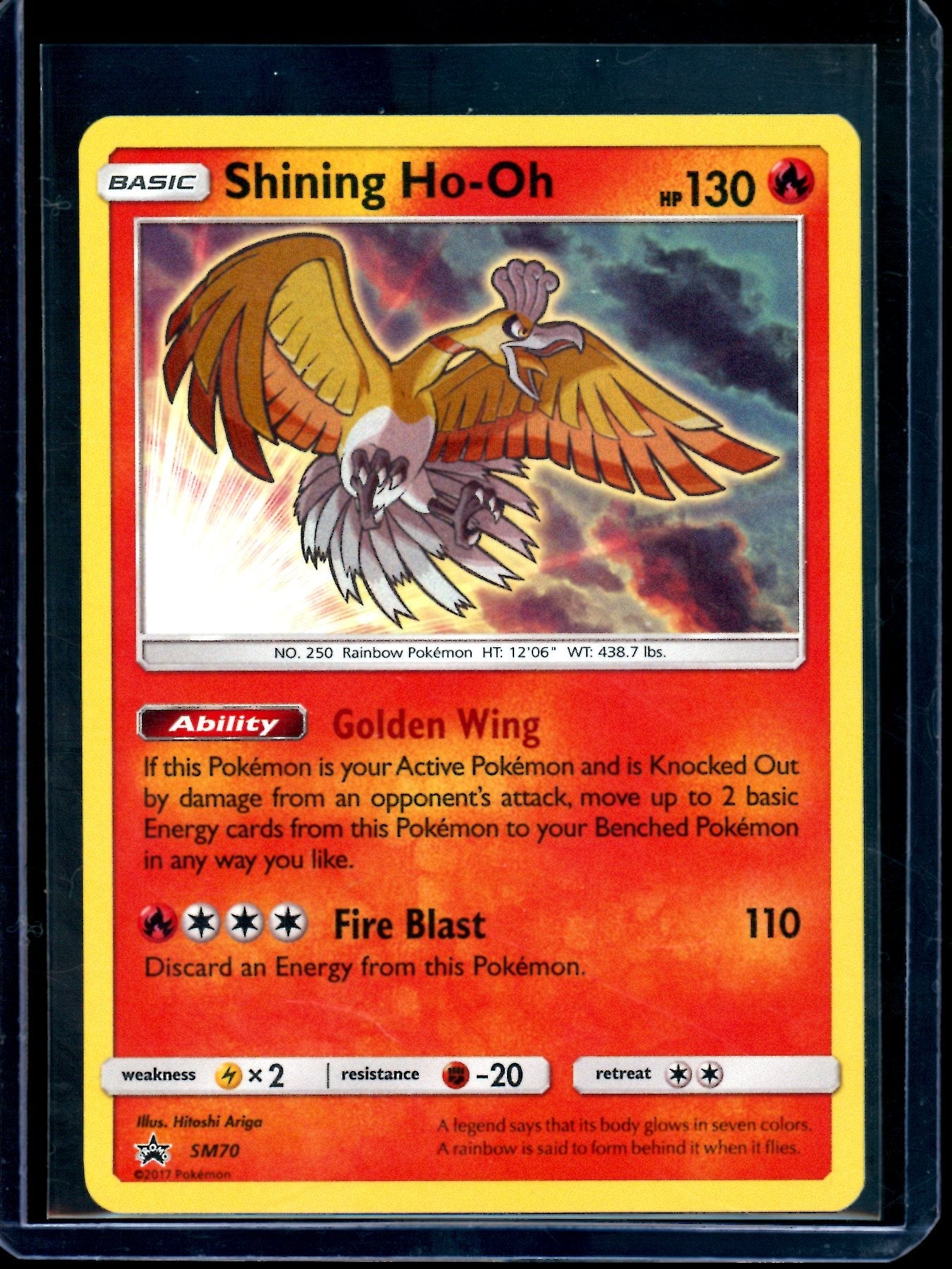 2017 Pokemon Sun and Moon Shining Ho-Oh SM70 Promo