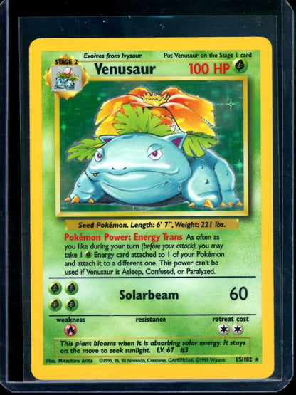 1999 Pokemon Base Set Venusaur #15/102