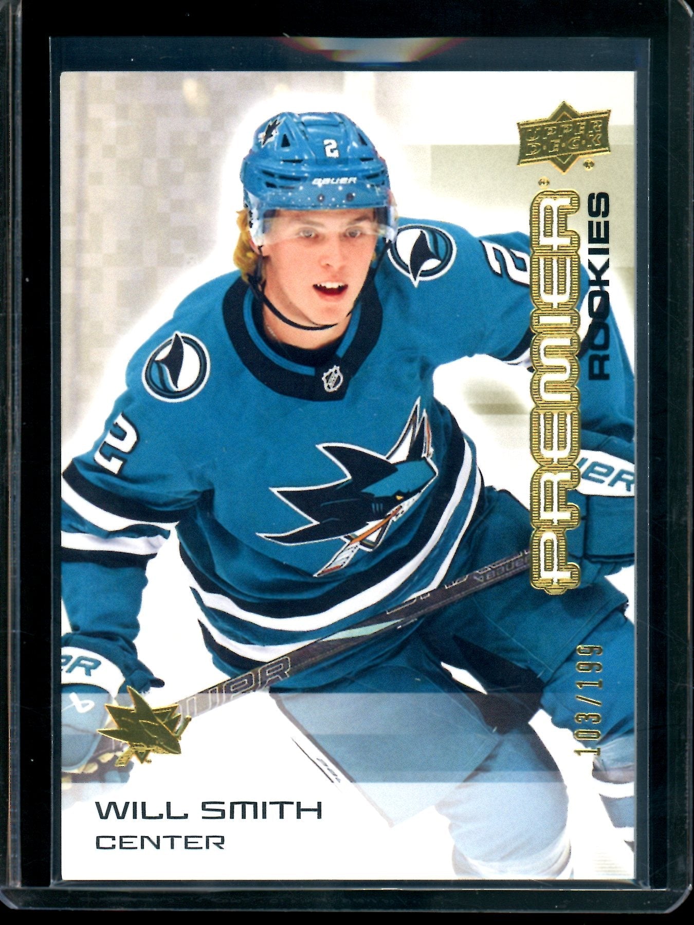 2025 Upper Deck Premier Will Smith Rookies /199 Sharks