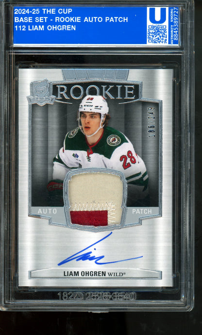 2025 Upper Deck The Cup Liam Ohgren Rookie Patch Autograph /249 Wild