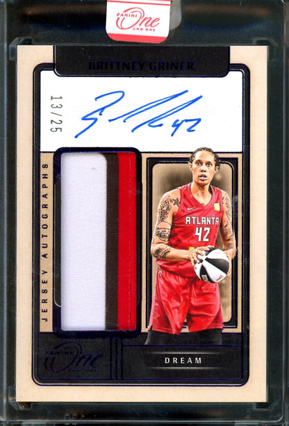2025 Panini One and One Brittney Griner Jersey Autograph /25 Dream