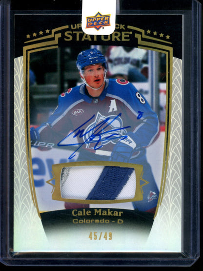 2025 Upper Deck Stature Cale Makar Rookie Patch Autograph /49 Avalanche