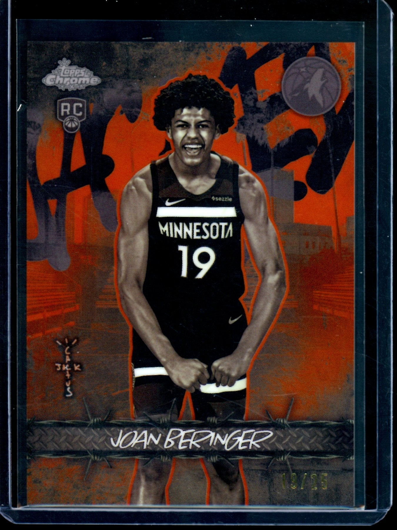 2026 Topps Cactus Jack Joan Beringer Orange Rookie /25 Timberwolves
