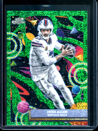 2025 Topps Cosmic Josh Allen Green Speckle Refractor /75 Bills
