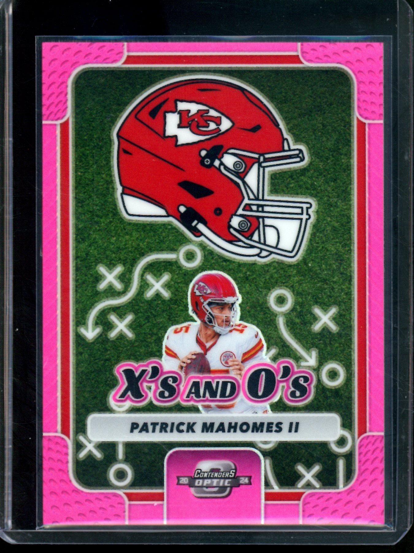 2024 Panini Contenders Optic Patrick Mahomes II X's and O's Pink /75 Chiefs