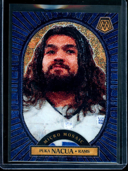 2025 Panini Mosaic Puka Nacua Micro Mosiac Case Hit Rams