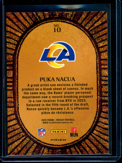 2025 Panini Mosaic Puka Nacua Micro Mosiac Case Hit Rams