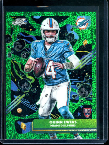 2025 Topps Cosmic Quinn Ewers Green Speckle Rookie /75 Dolphins