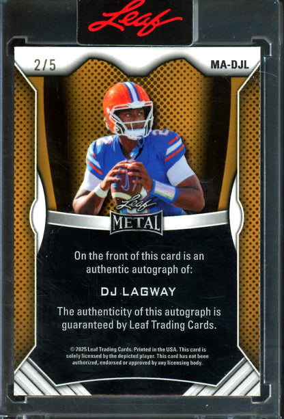2025 Leaf Metal DJ Lagway Sealed Autograph /5 Gators
