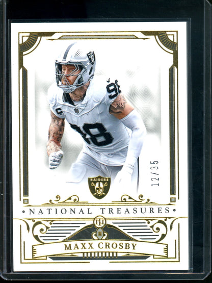 2025 Panini National Treasures Maxx Crosby /35 Raiders