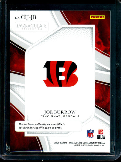 2025 Panini Immaculate Joe Burrow Clearly Immaculate /99 Bengals