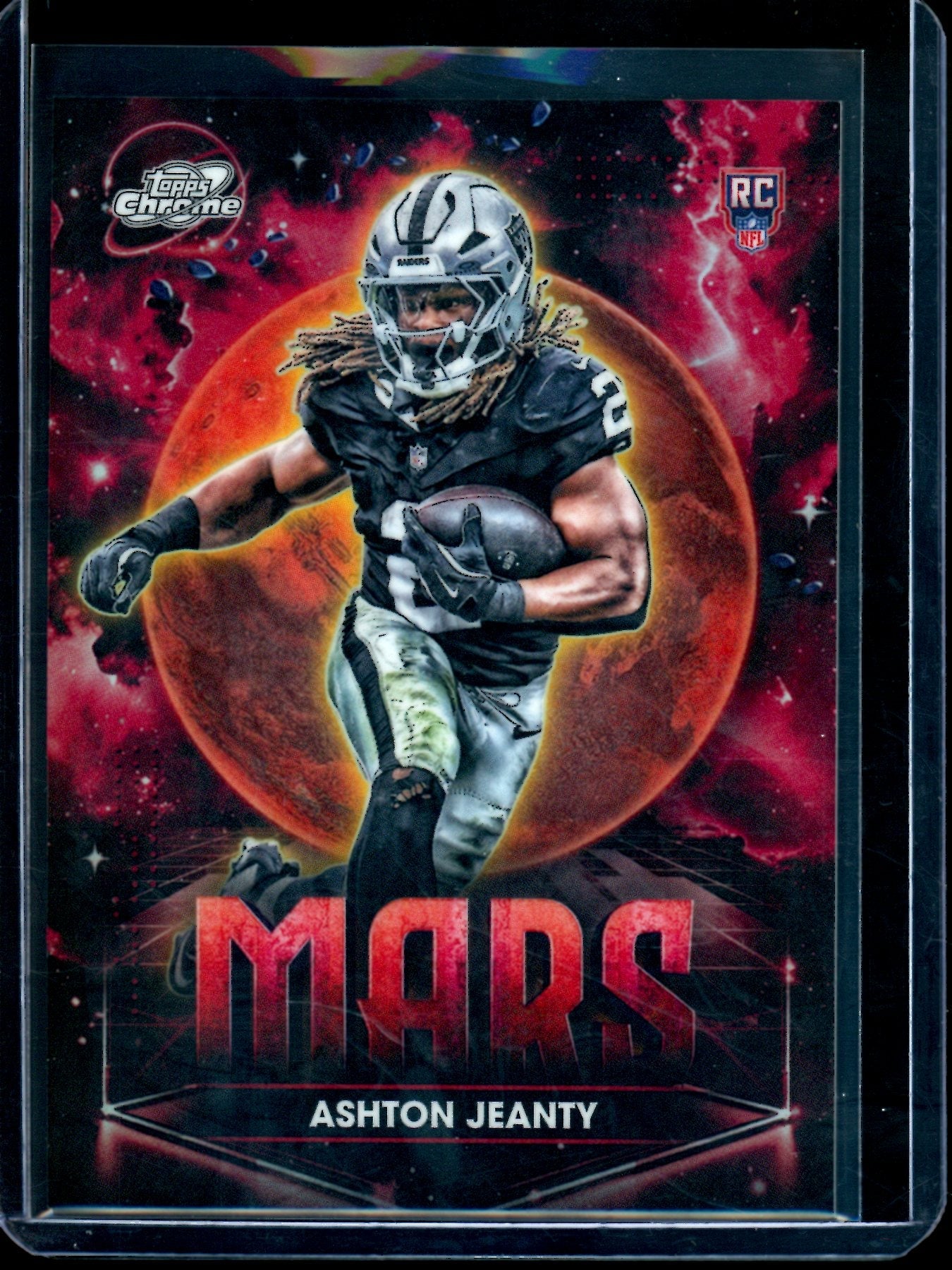 2025 Topps Cosmic Chrome Ashton Jeanty Rookie Planetary Pursuit Mars Case Hit Raiders