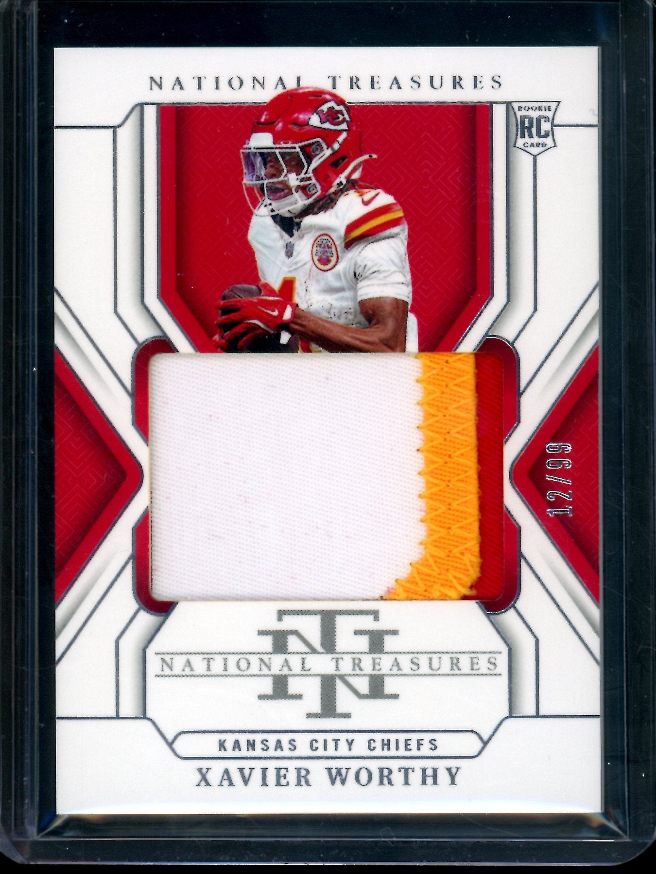 2024 Panini National Treasures Xavier Worthy Rookie Patch /99 Chiefs