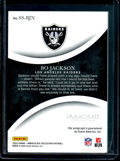 2025 Panini Immaculate Bo Jackson Sophisticated Signatures /49 Raiders