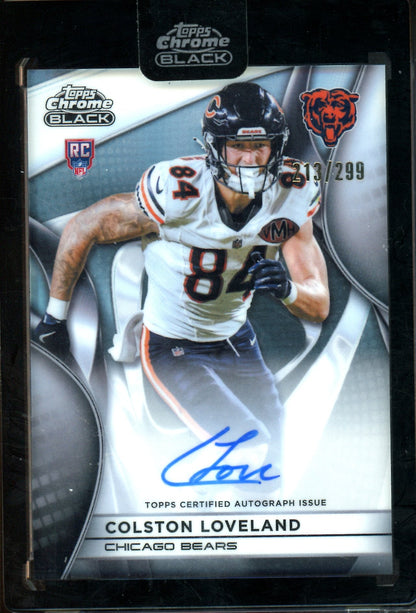 2025 Topps Chrome Black Colston Loveland Refractor Rookie Autograph /299 Bears