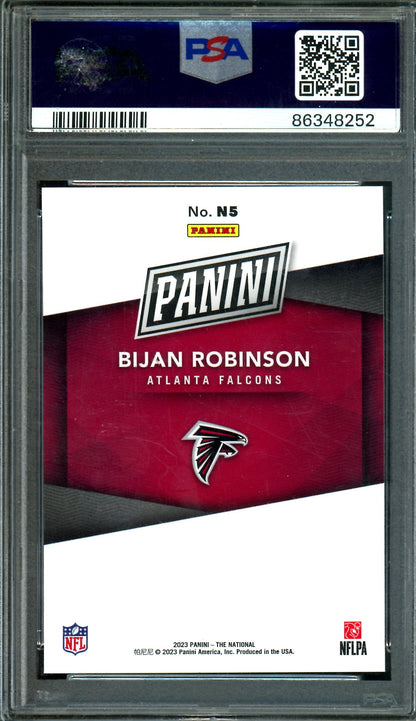 2023 Panini NSCC VIP Bijan Robinson Rookie #N5 PSA 10 Falcons