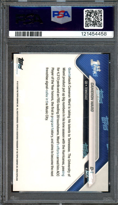 2025 Topps Now Cam Ward 1st Draft Pick Rookie PSA 10 Titans