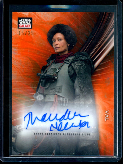 2025 Topps Galaxy Thandiwe Newton / Val Orange Refractor Autograph /25