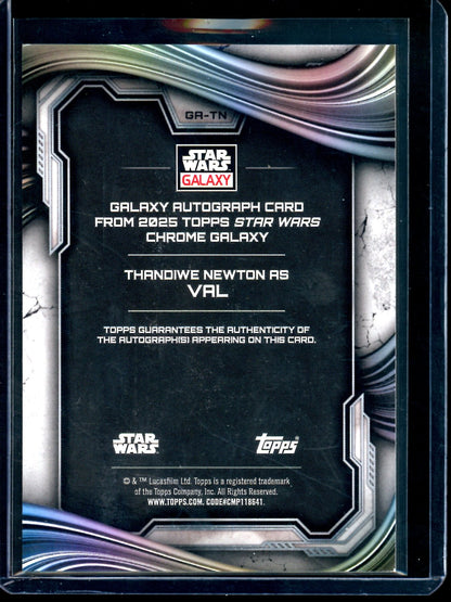 2025 Topps Galaxy Thandiwe Newton / Val Orange Refractor Autograph /25