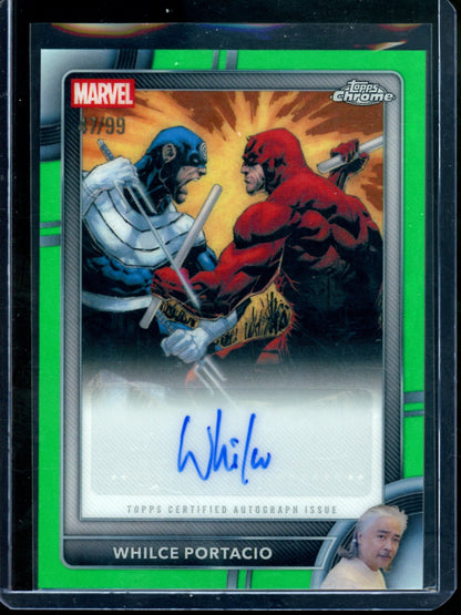 2026 Topps Chrome Whilce Portacio Green Refractor Autograph /99