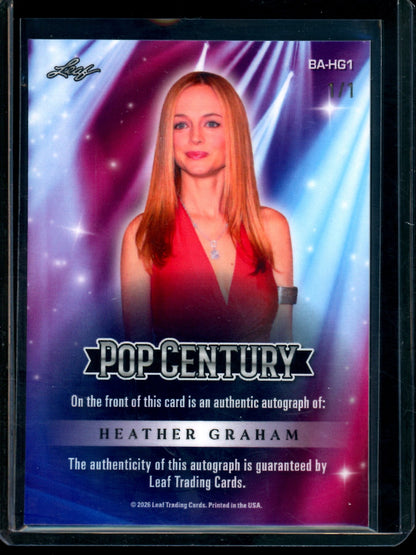 2026 Leaf Pop Century Heather Graham 1/1 Autograph