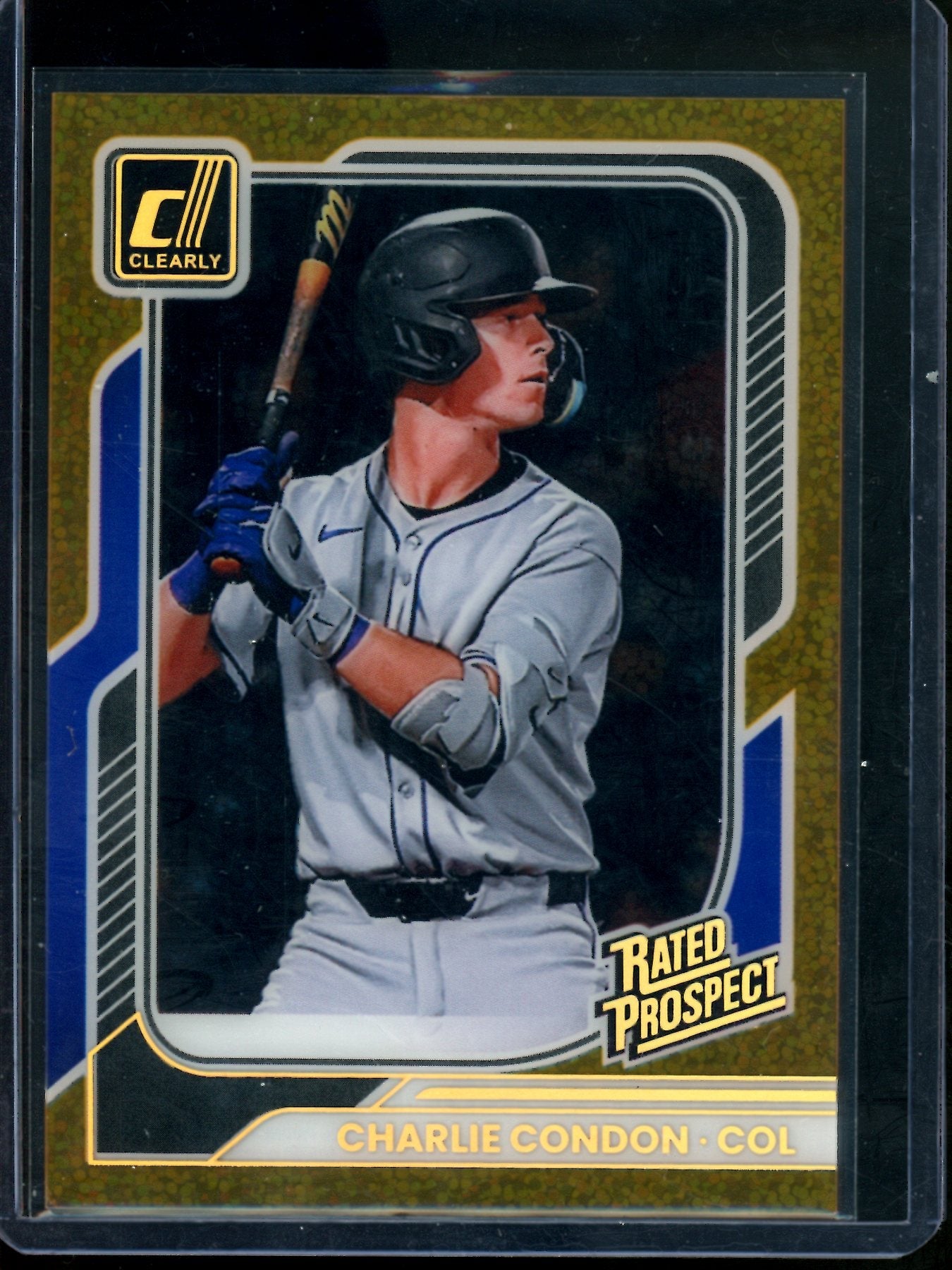2026 Panini Clearly Donruss Charlie Condon Gold Rated Prospect /10 Rockies