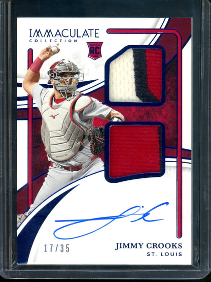 2026 Panini Immaculate Jimmy Crooks Rookie Dual Patch Autograph /35 Cardinals