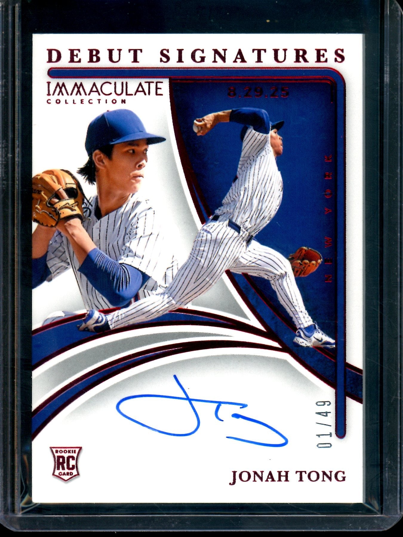 2026 Panini Immaculate Jonah Tong Debut Signatures /49 Mets