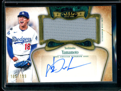 2026 Topps Tier One Yoshinobu Yamamoto Patch Autograph /199 Dodgers
