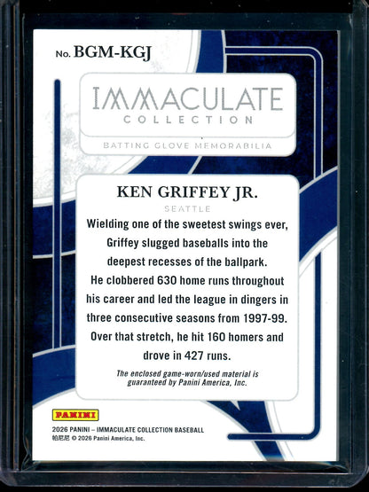 2026 Panini Immaculate Ken Griffey Jr Batting Glove Relic /25 Mariners