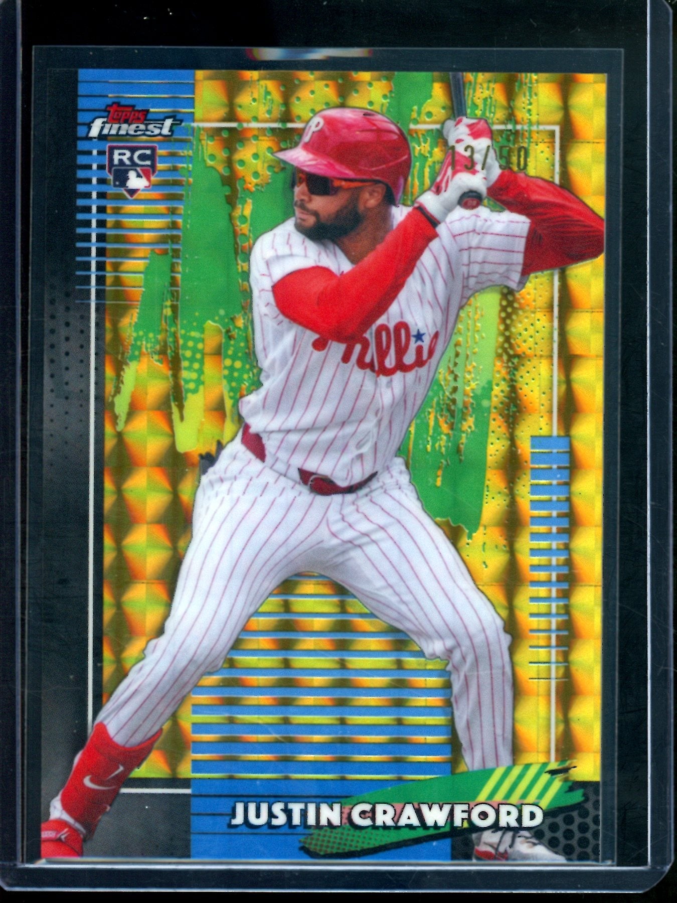 2026 Topps Finest Justin Crawford Gold Geometric Rookie /50 Phillies