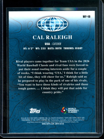 2026 Topps Finest Cal Raleigh World's Finest Purple Refractor /75 Mariners