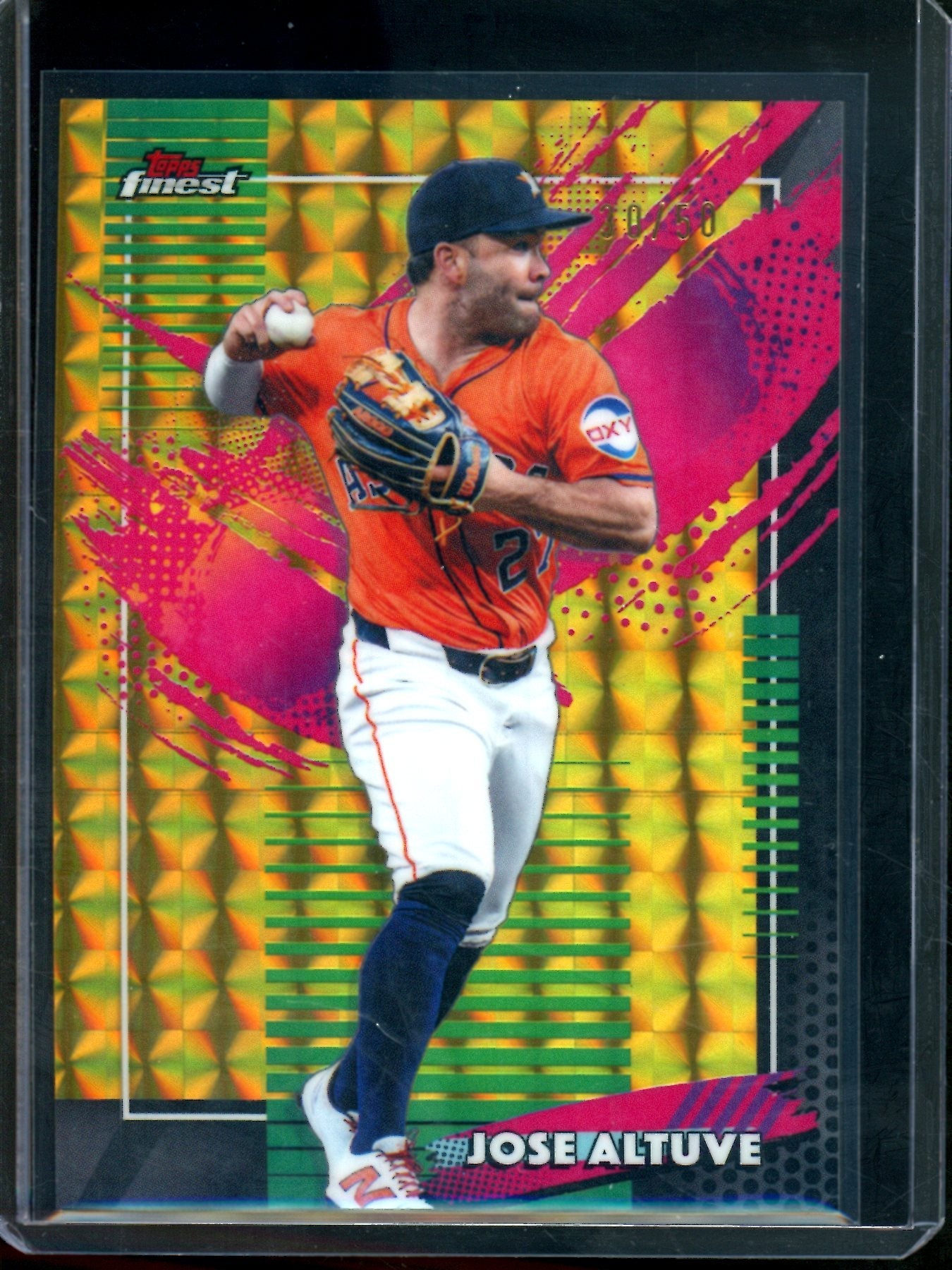2026 Topps Finest Jose Altuve Gold Rare Geometric Refractor /50 Astros