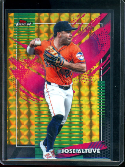 2026 Topps Finest Jose Altuve Gold Rare Geometric Refractor /50 Astros