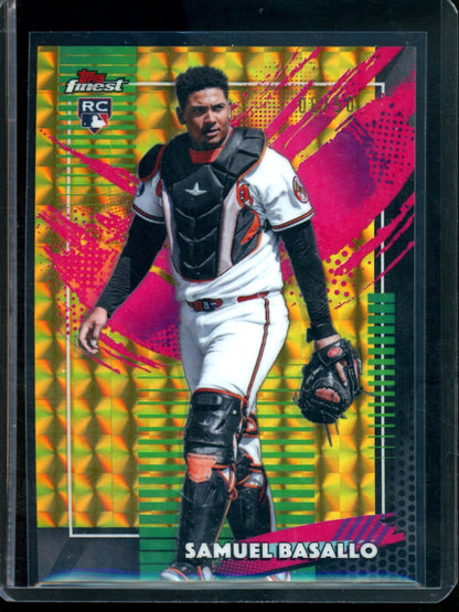 2026 Topps Finest Samuel Basallo Gold Rookie Refractor /50 Orioles