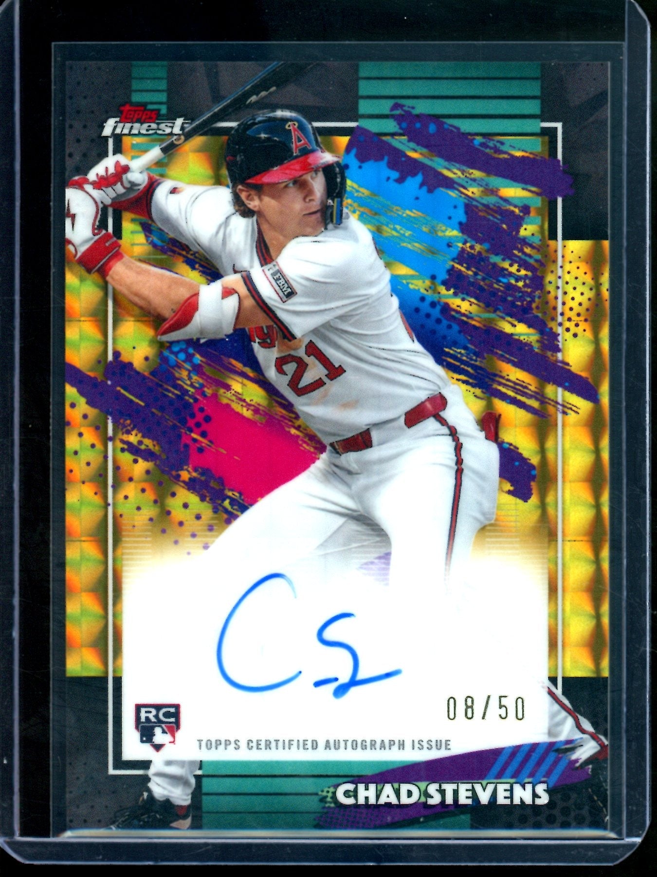 2026 Topps Finest Chad Stevens Rookie Gold Geometric Autograph /50 White Sox