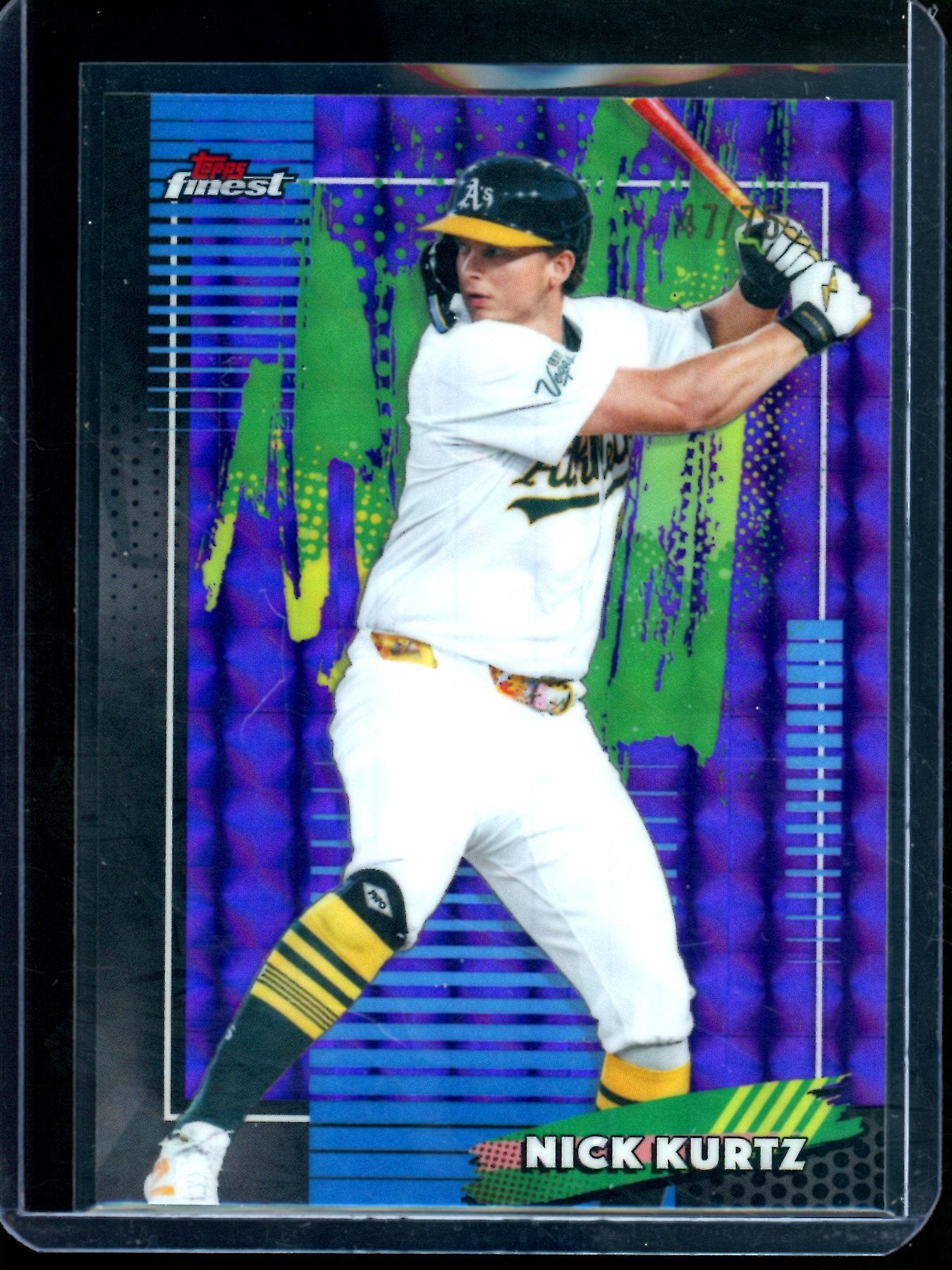 2026 Topps Finest Nick Kurtz Purple Geometric Refractor /75 Athletics