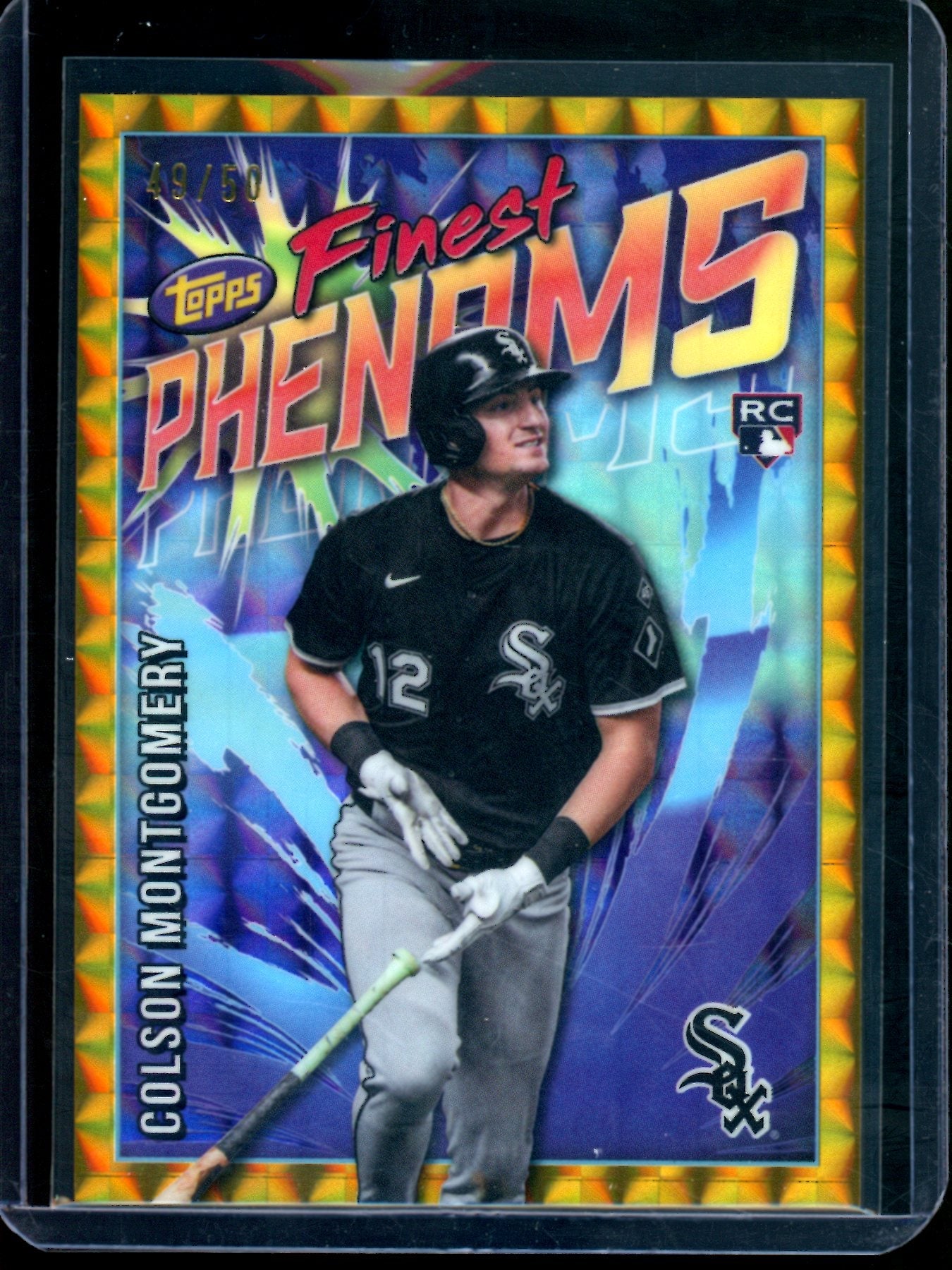2026 Topps Finest Colson Montgomery Finest Phenoms Rookie Gold Geometric /50 White Sox