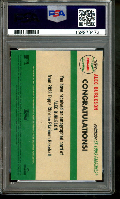 2023 Topps Platinum Anniversary Alec Burleson Rookie Superfractor 1/1 Autograph PSA 6 Cardinals