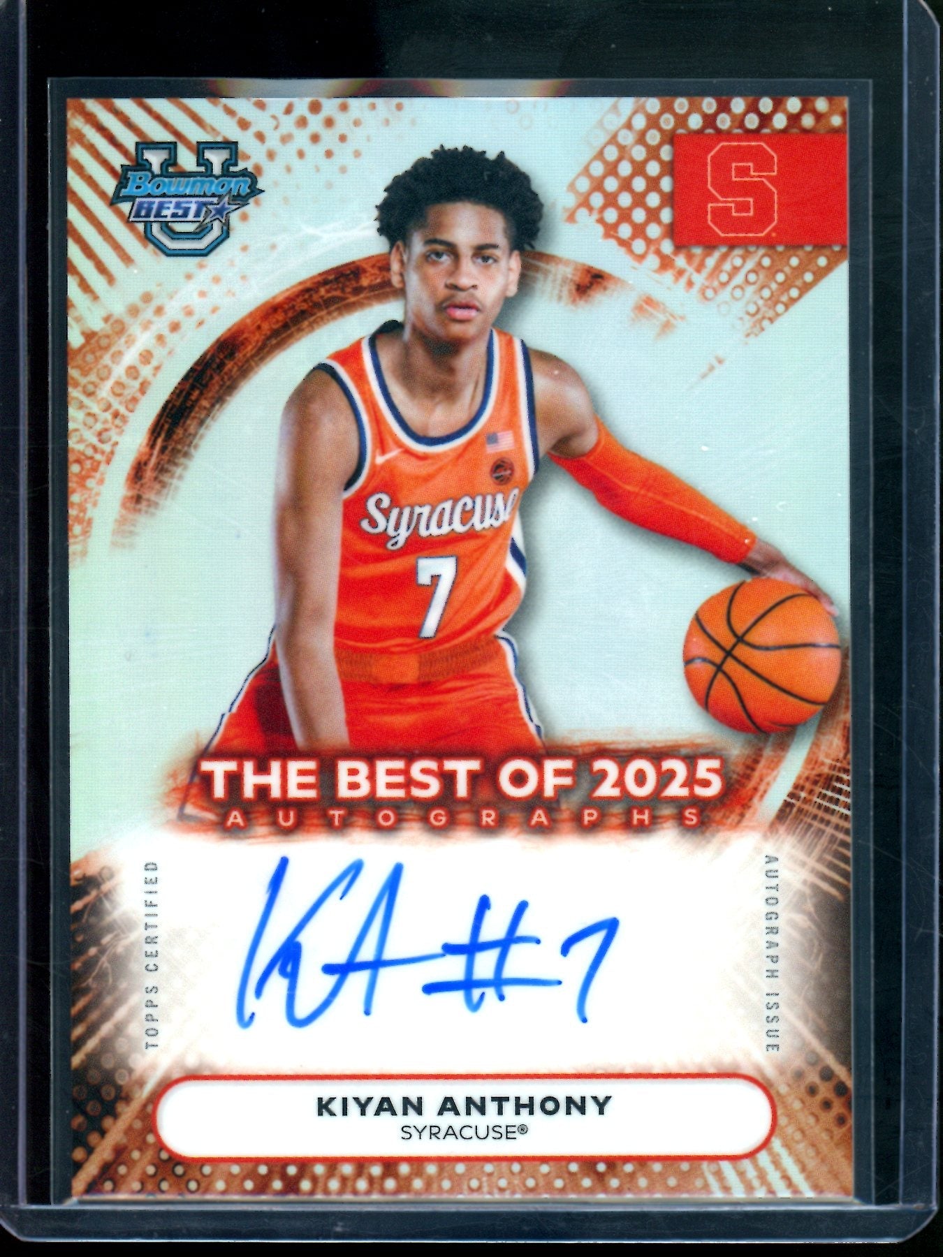 2026 Bowmans Best U Kiyan Anthony Best of 25' Autograph Refractor Syracuse