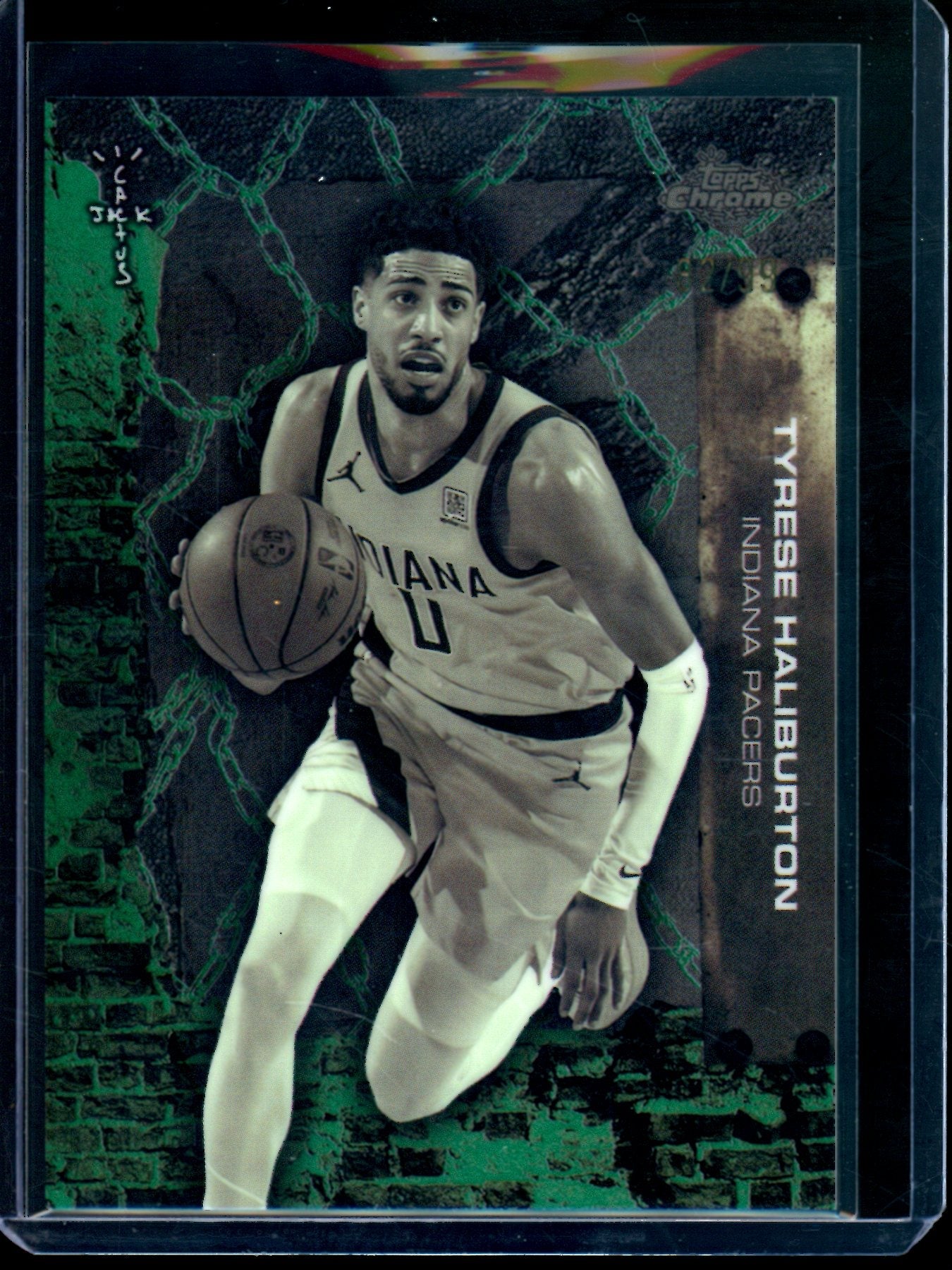 2026 Topps Cactus Jack Tyrese Haliburton Green Refractor /99 Pacers