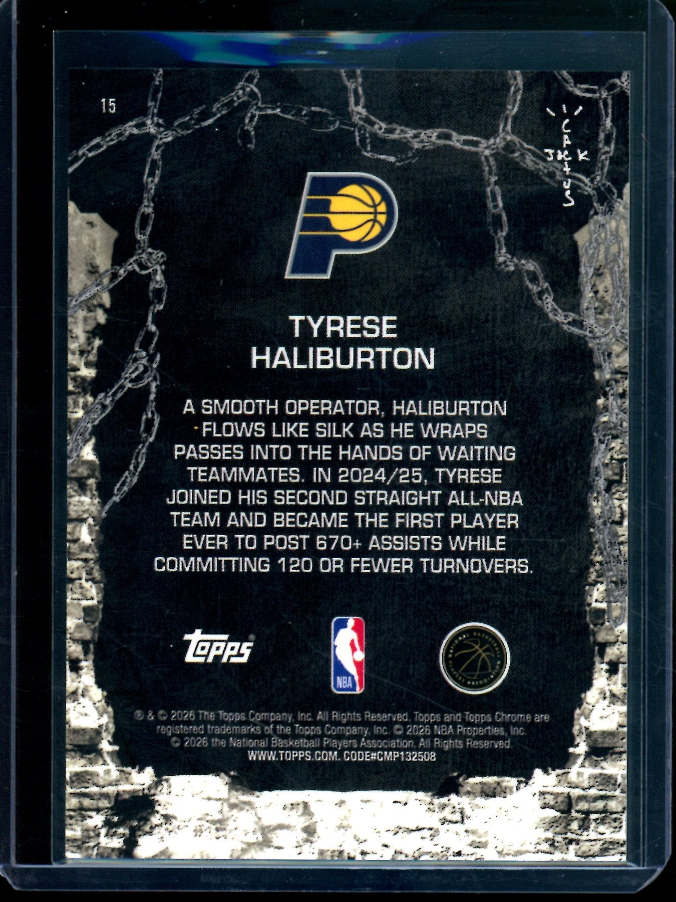 2026 Topps Cactus Jack Tyrese Haliburton Green Refractor /99 Pacers
